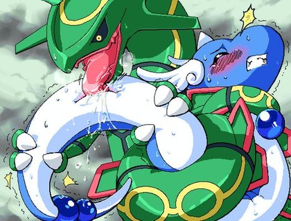 Normaly legendary pokemon can't be paired with other pokemon but Rayquaza  seems to be an exeption â€“ Pokemon Hentai