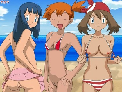 420px x 315px - Three hot babes from â€œPokemonâ€ on the beach and looks like these girls need  no any tanlinesâ€¦ â€“ Pokemon Hentai
